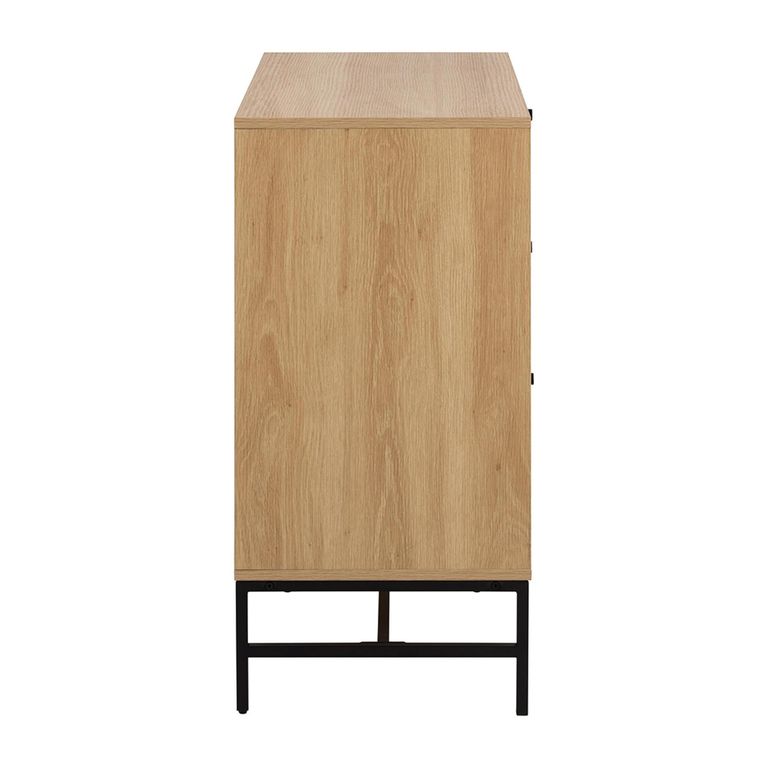 Albany Chest - 3 Drawer - Ribbed Oak