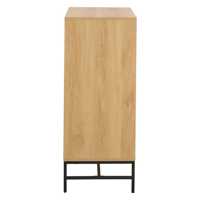 Albany Chest - 4 Drawer - Ribbed Oak