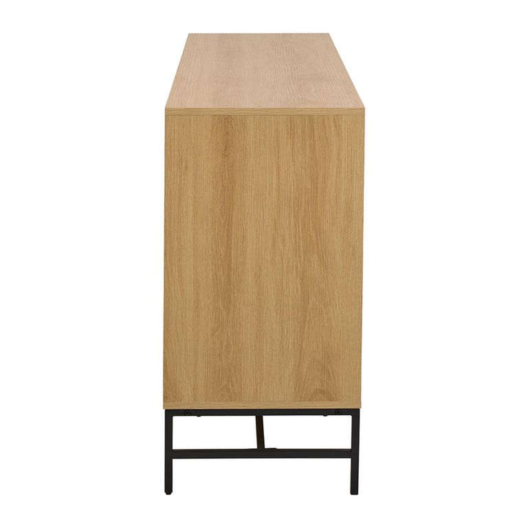 Albany Wide Chest - 6 Drawer - Ribbed Oak