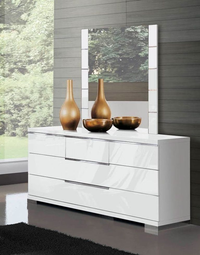 Asti Wide Dresser - White Gloss