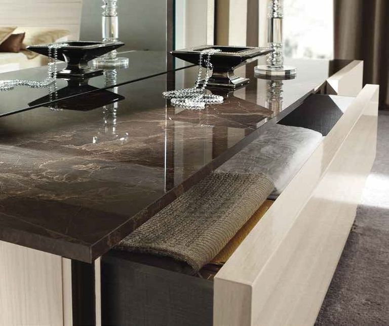 Teodora Wide Dresser - 5 Drawer - Cream Gloss