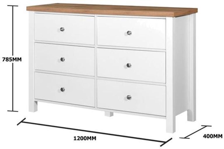 Arthur White 6 Drawer Wide Chest