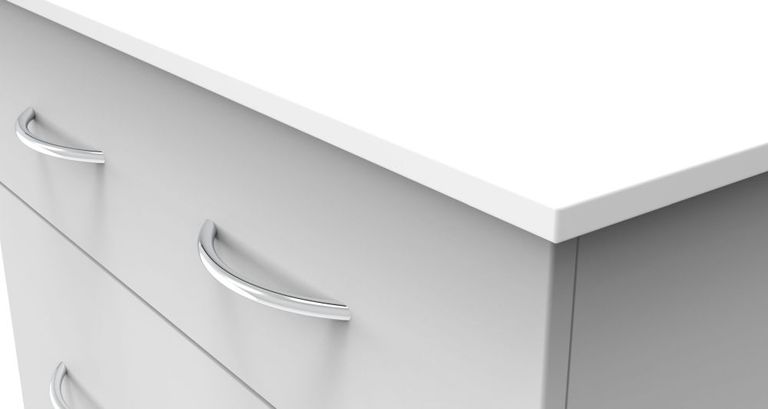 Avon White 3 Drawer Deep Chest