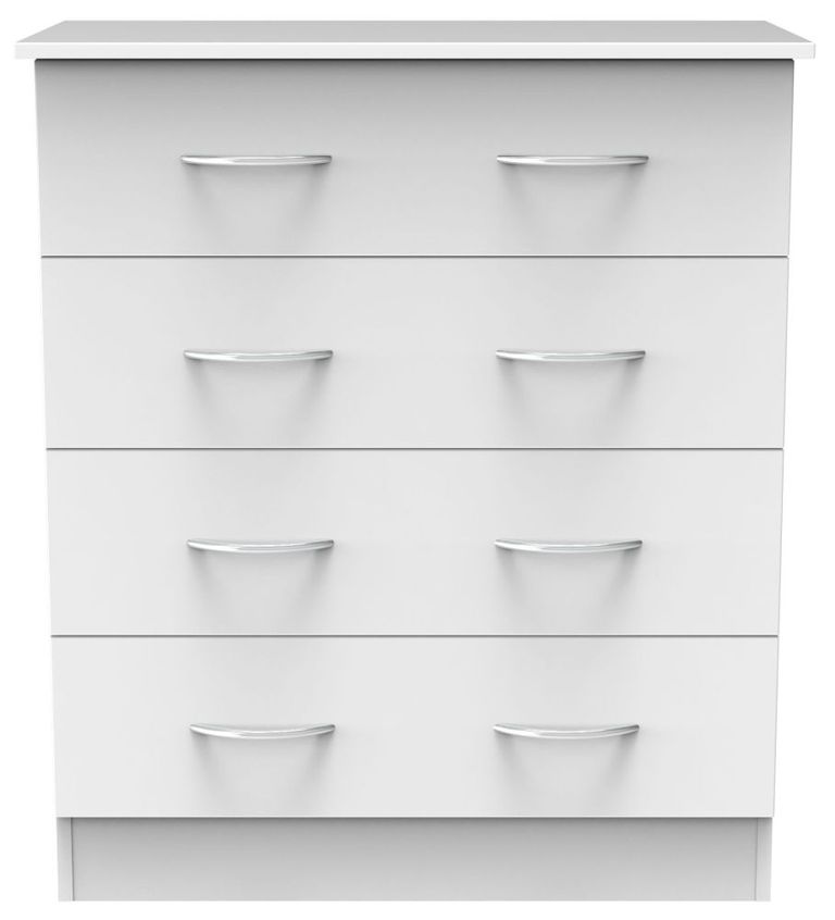 Avon White 4 Drawer Chest