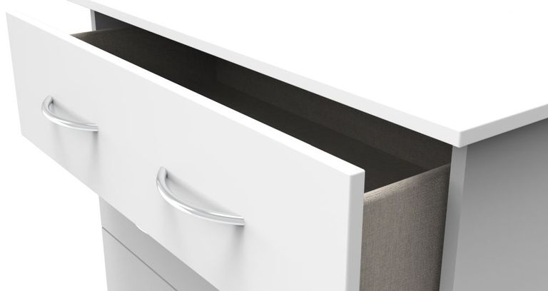 Avon White 4 Drawer Deep Chest