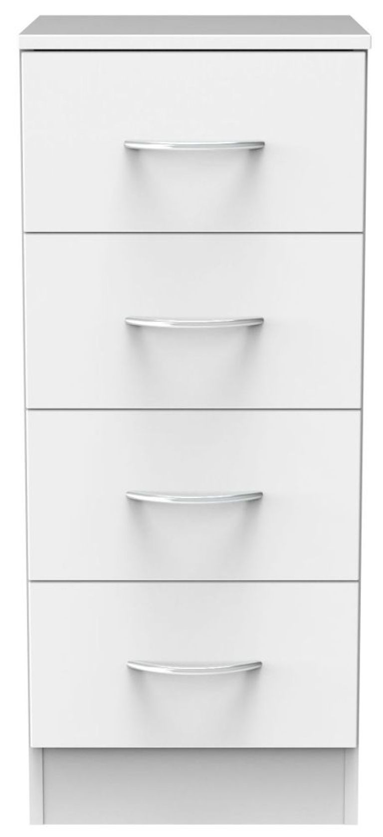 Avon White 4 Drawer Narrow Chest