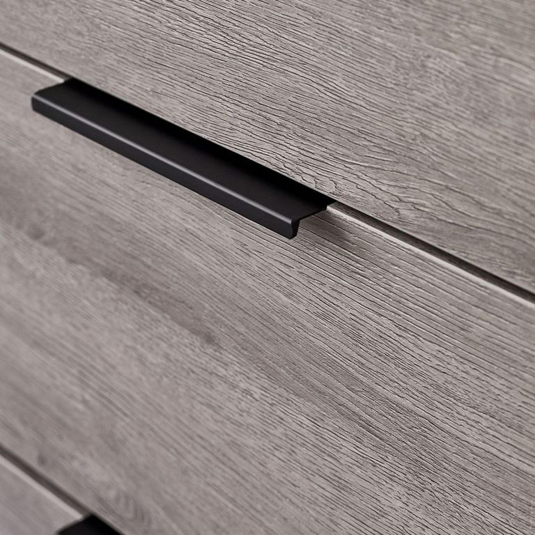 Bali Grey Oak Chest of Drawers - 6 Drawer - Wide