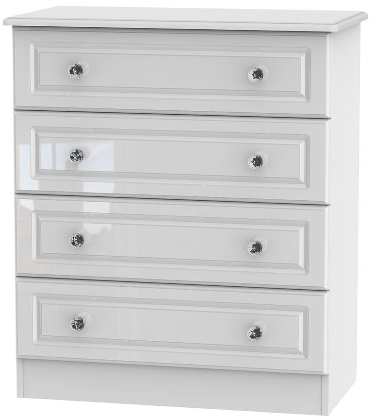 Balmoral White Gloss 4 Drawer Chest