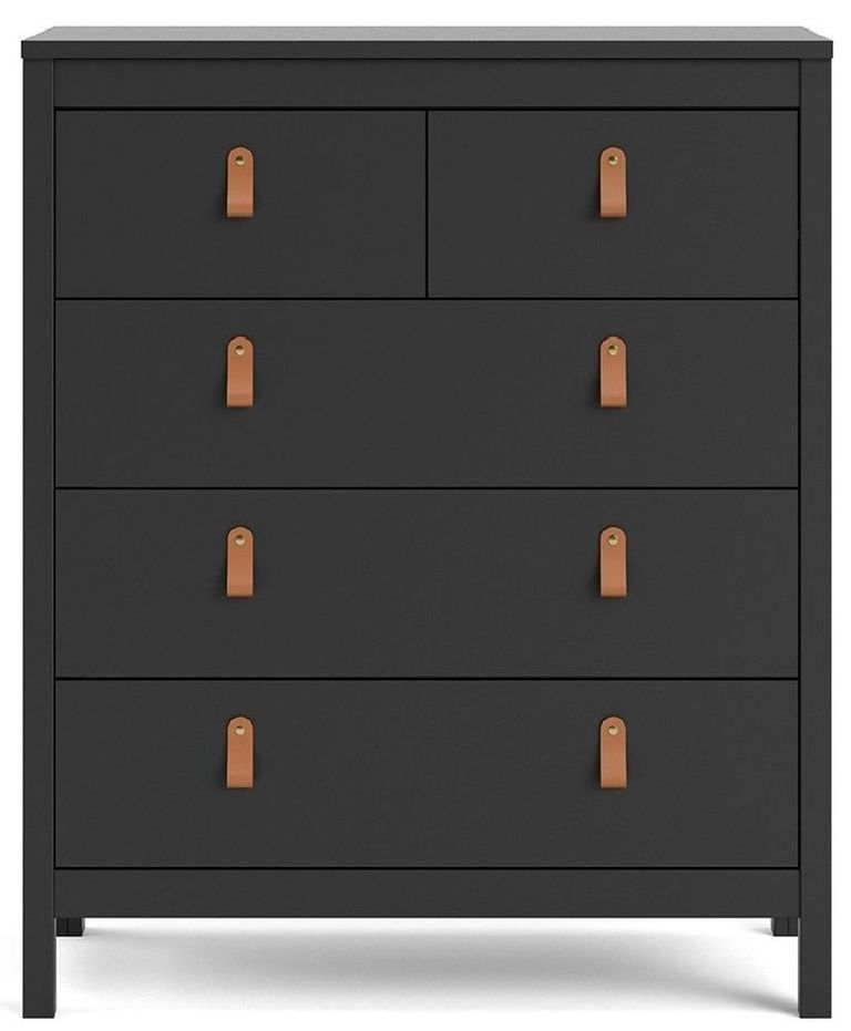 Barcelona Black 3+2 Drawer Chest