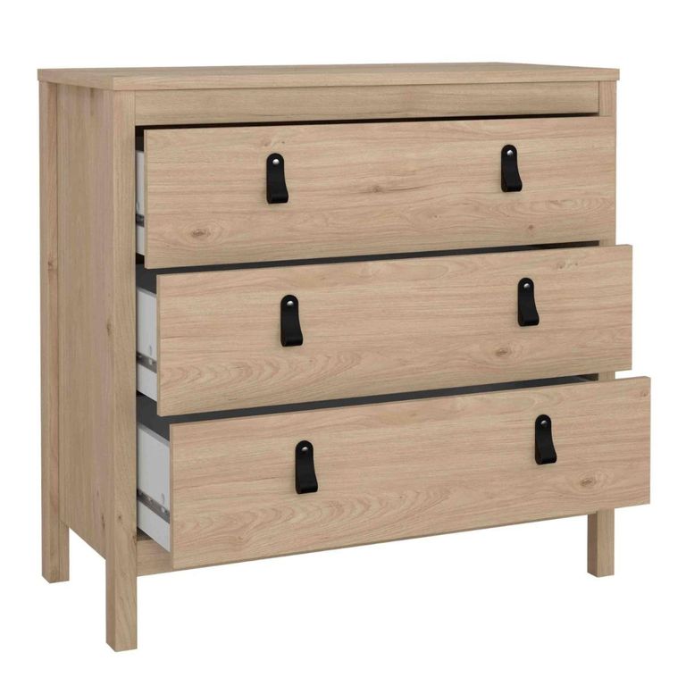 Barcelona Jackson Hickory Oak 3 Drawer Chest