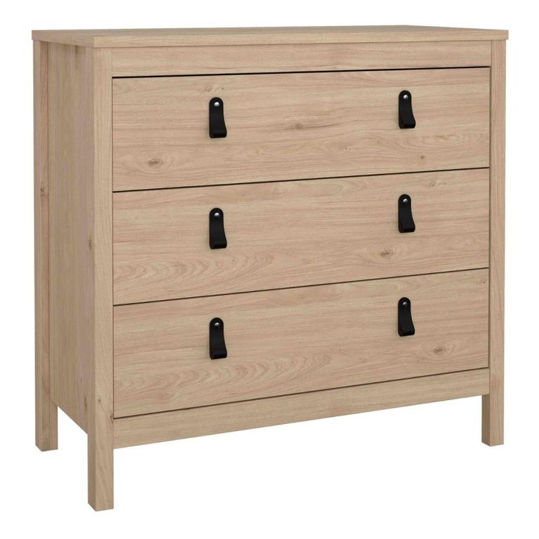 Barcelona Jackson Hickory Oak 3 Drawer Chest
