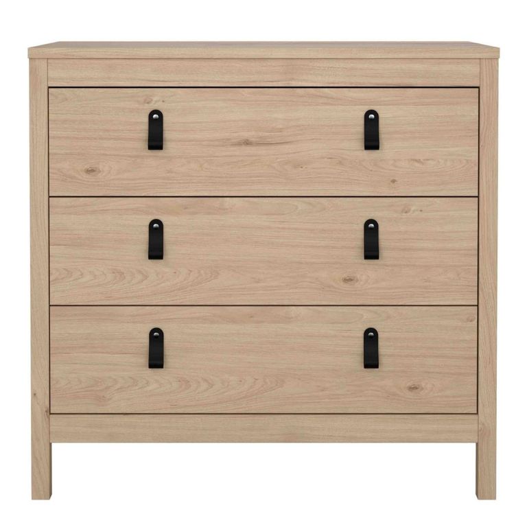 Barcelona Jackson Hickory Oak 3 Drawer Chest