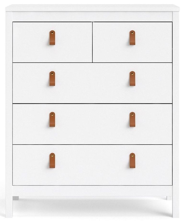Barcelona White 3+2 Drawer Chest