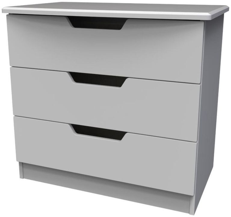 Bella Grey 3 Drawer Small Chest