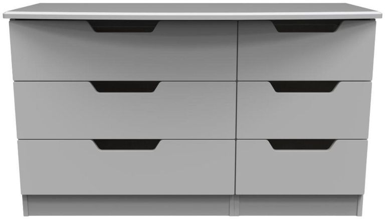 Bella Grey 6 Drawer Midi Dresser
