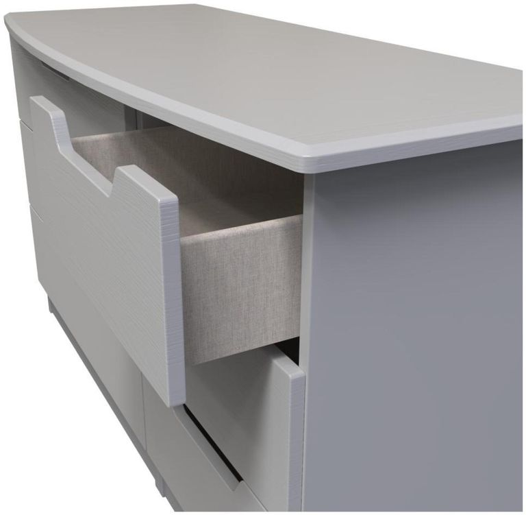 Bella Grey Ash 6 Drawer Midi Dresser