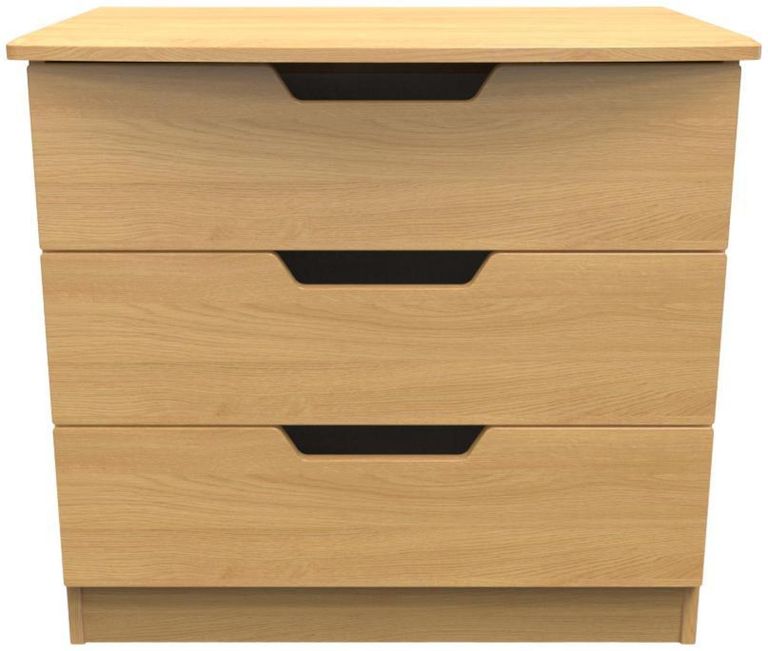 Bella Oak Effect 3 Drawer Small Chest