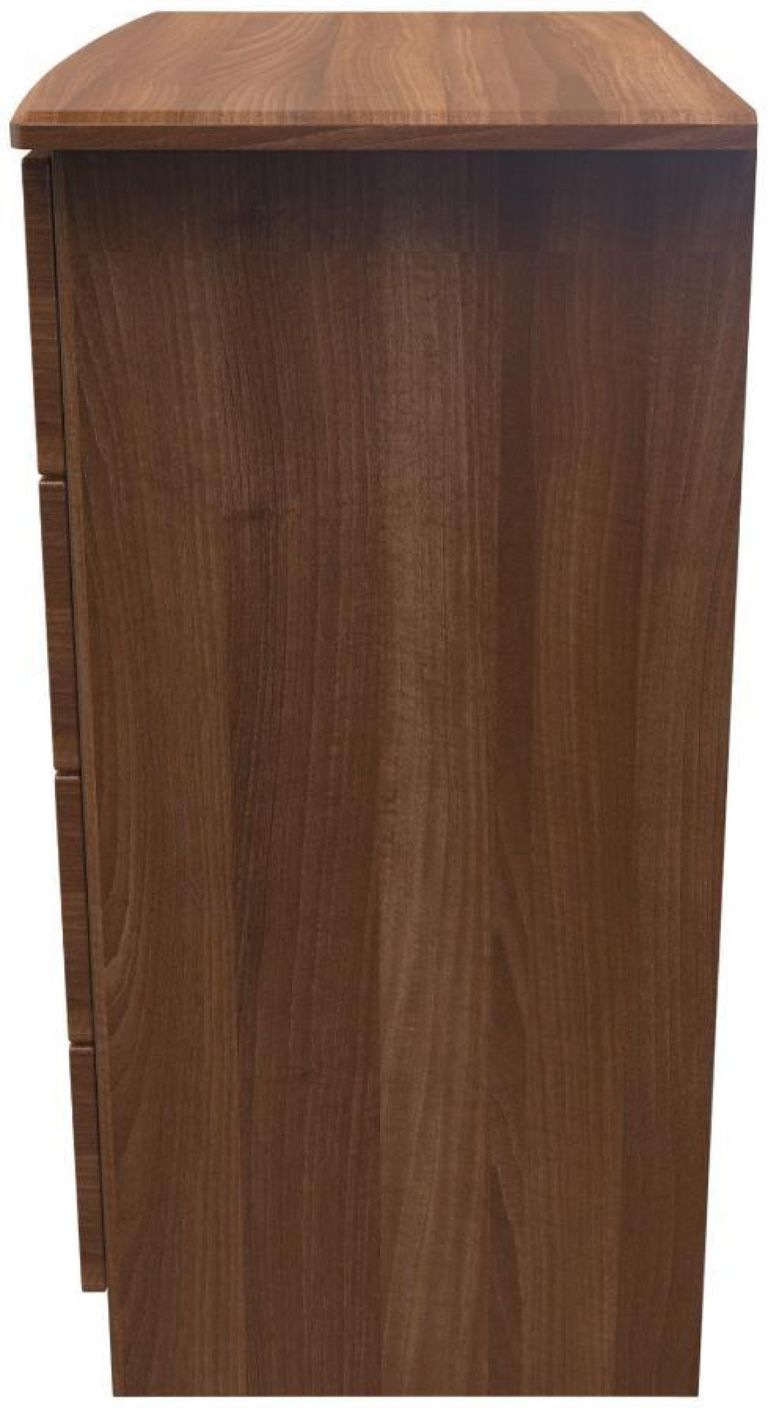 Bella Walnut Effect 4 Drawer Chest