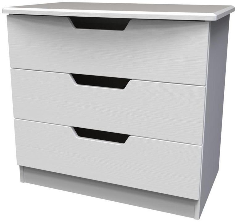 Bella White 3 Drawer Small Chest