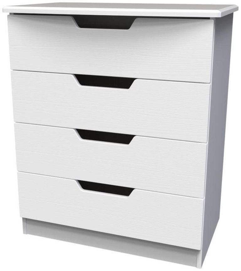 Bella White 4 Drawer Chest