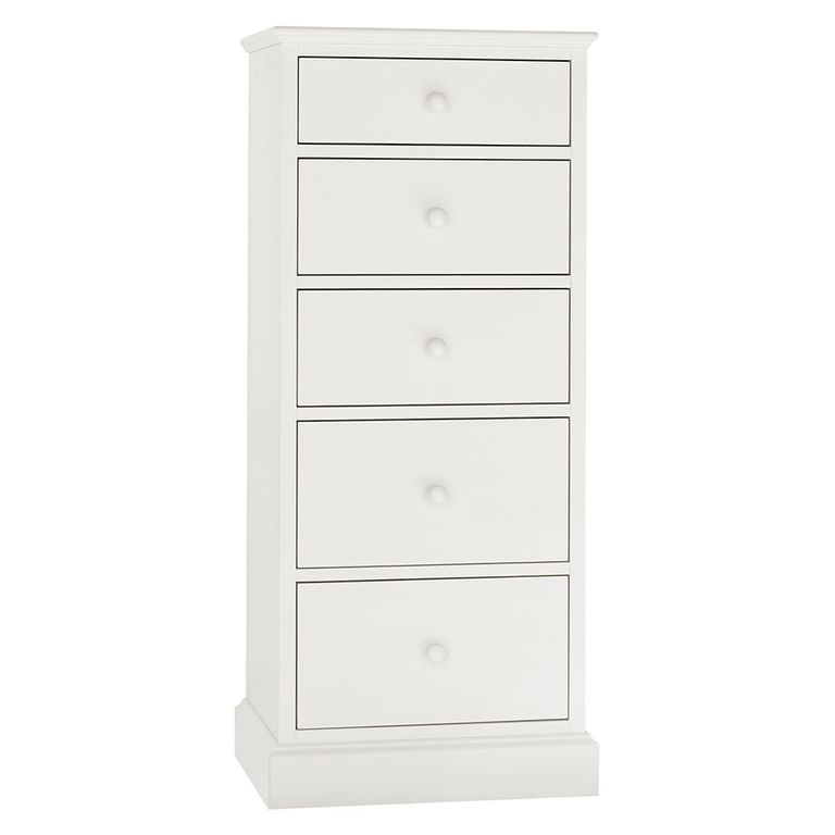Ashby White Tall Chest - 5 Drawer
