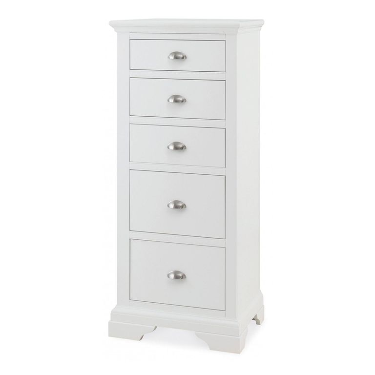 Hampstead White Tall Chest - 5 Drawer