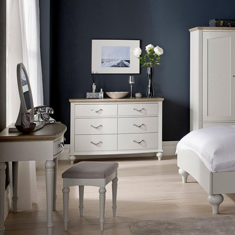 Montreux Chest - 2+2 Drawer - Grey Washed Oak & Soft Grey