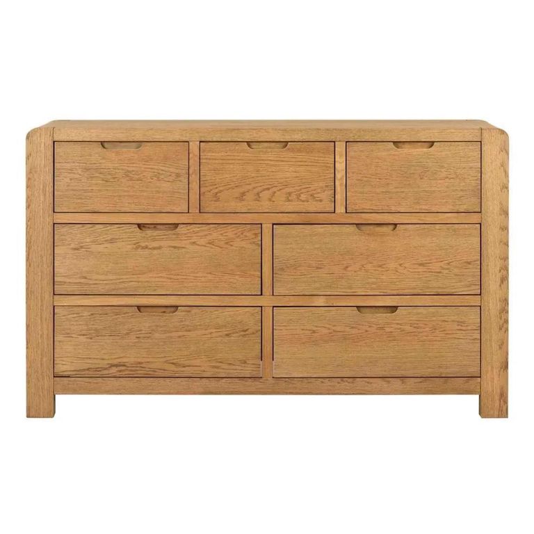 Bergen Wide Chest - 4+3 Drawer - Oak