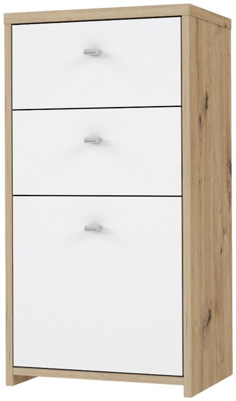Best Oak and White 2 Drawer 1 Door Cabinet