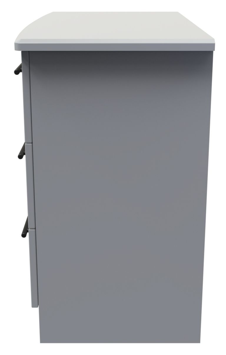 Beverley Grey 3 Drawer Small Chest