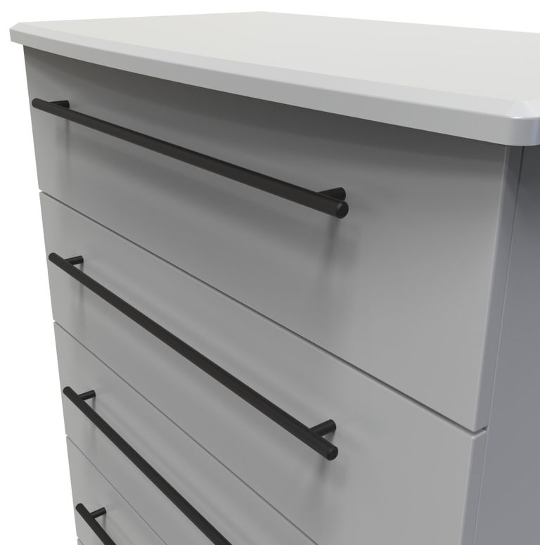 Beverley Grey 5 Drawer Chest