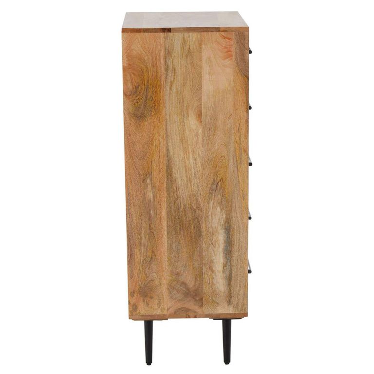 Boho Chest - 5 Drawer - Narrow - Mango Wood