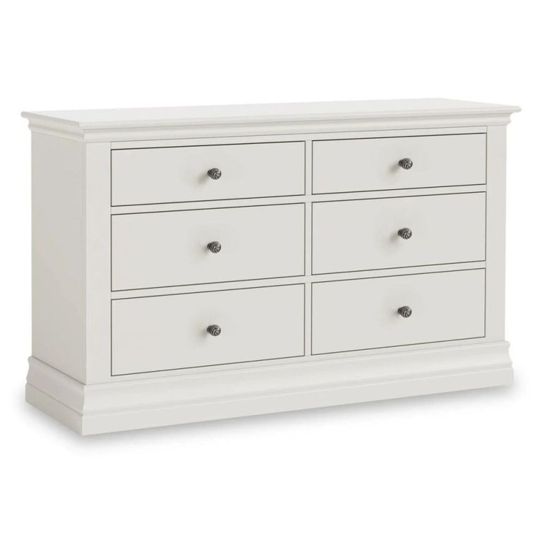 Bordeaux Wide Chest - 6 Drawer - Cotton