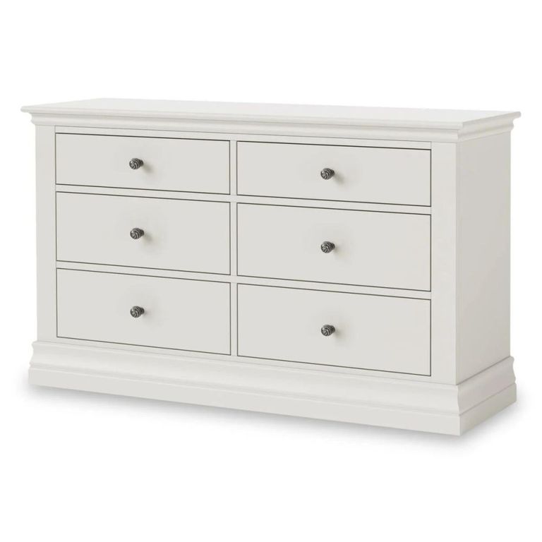 Bordeaux Wide Chest - 6 Drawer - Cotton