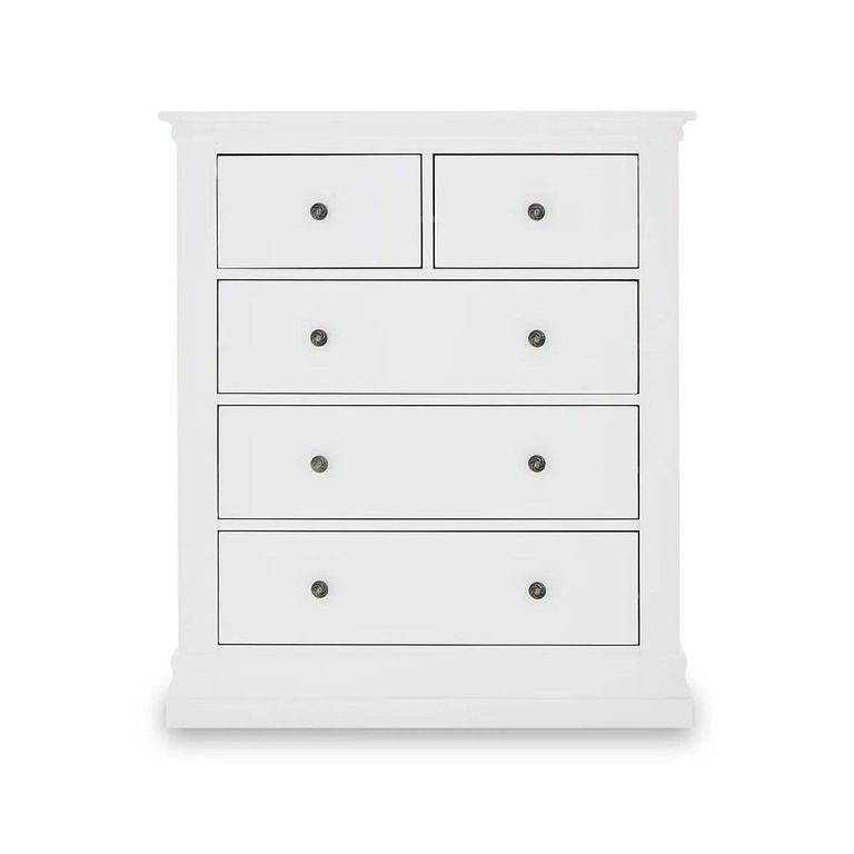 Bordeaux Chest - 2+3 Drawer - White