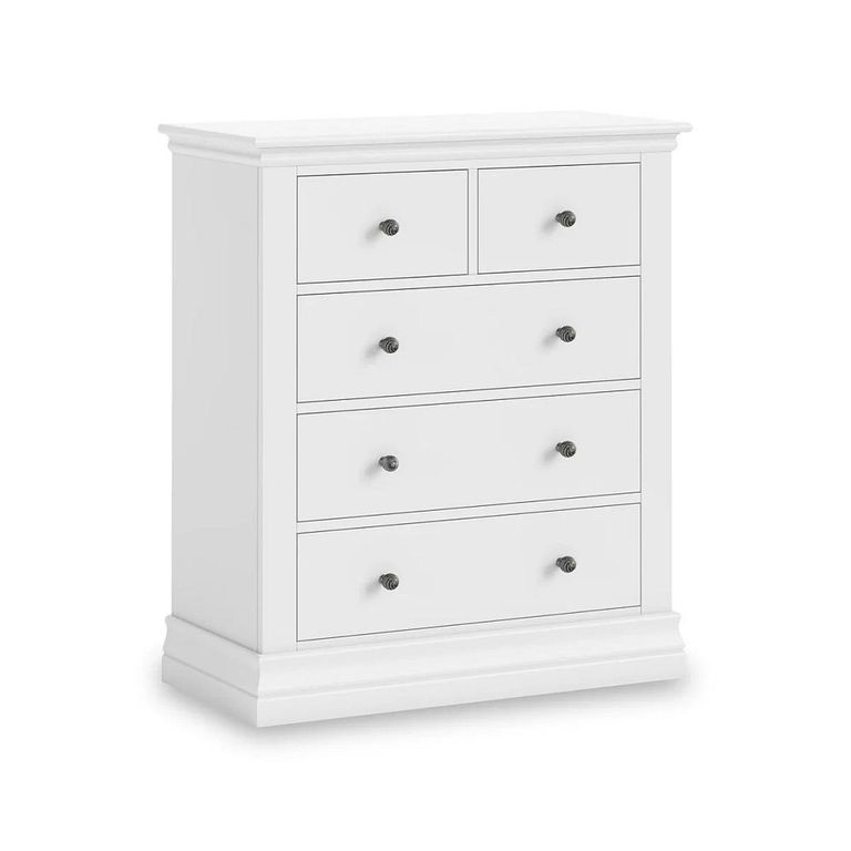 Bordeaux Chest - 2+3 Drawer - White