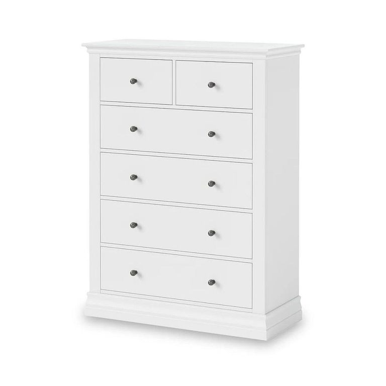 Bordeaux Chest - 2+4 Drawer - White