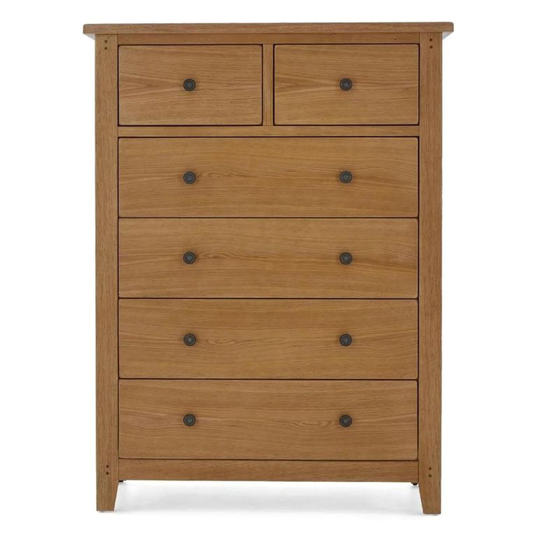 Burford Chest - 2+4 Drawer - Oak
