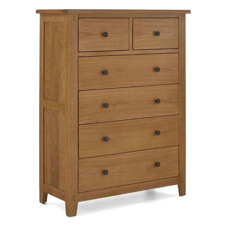 Burford Chest - 2+4 Drawer - Oak