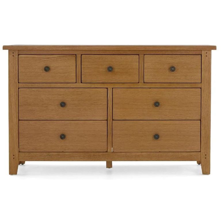 Burford Wide Chest - 3+4 Drawer - Oak