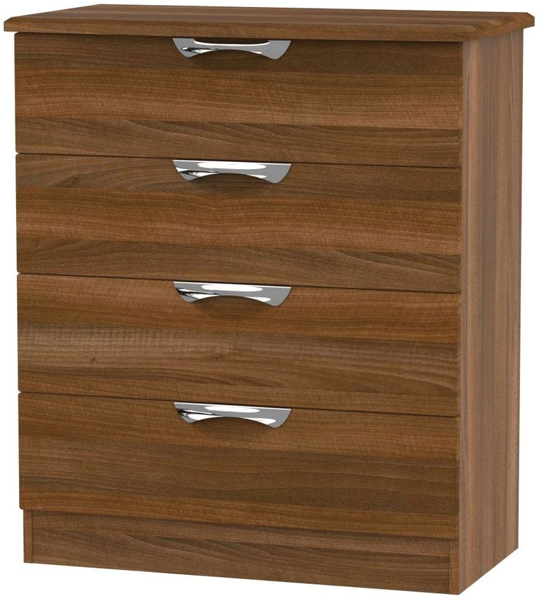Camden Walnut Effect 4 Drawer Chest