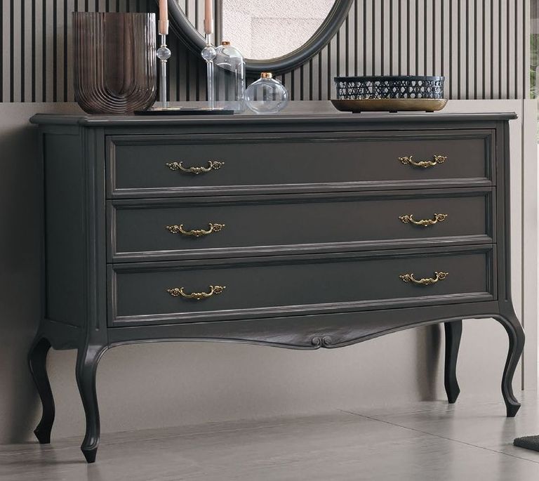 Verdi Chest - 3 Drawer - Grey - French Style
