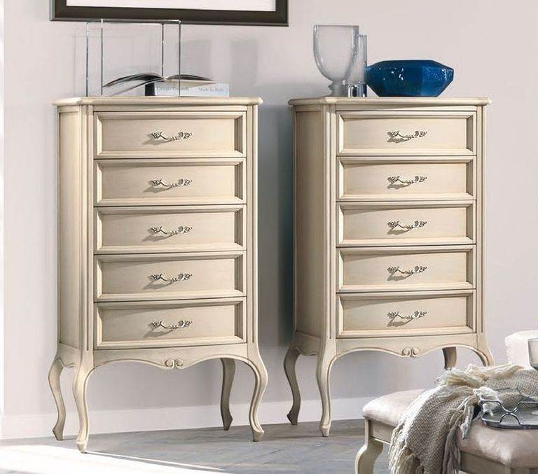 Verdi Chest - 5 Drawer - Midi - Ivory - French Style