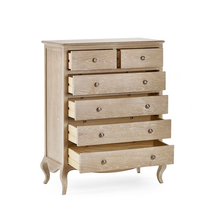 Camille Chest of Drawers - 4+2 Drawer - French Style - Oak