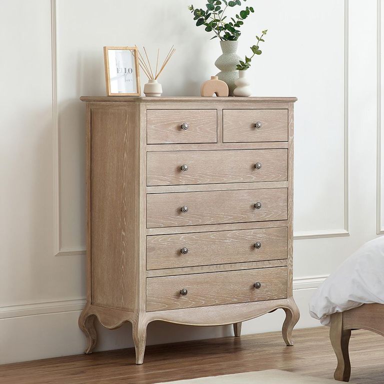 Camille Chest of Drawers - 4+2 Drawer - French Style - Oak