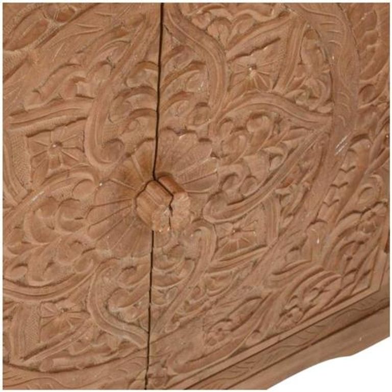 Carved Mango Wood 4 Drawer Chest