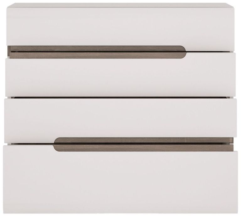 Chelsea White Gloss 4 Drawer Chest