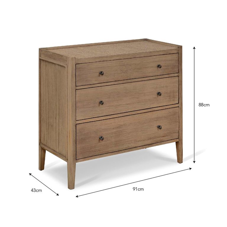 Chesterton Chest of Drawers Natural Rattan