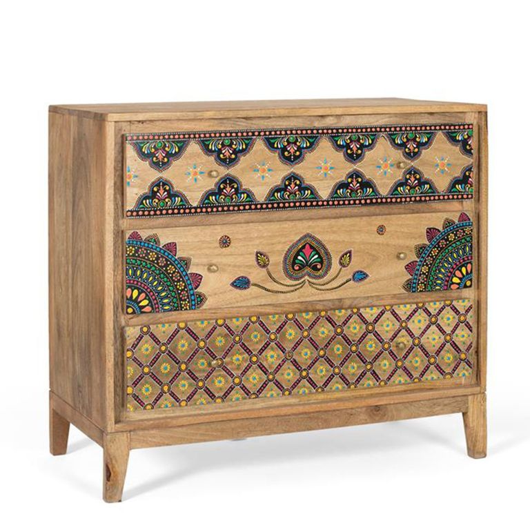 Chieti Chest - Mango Wood - Painted - 3 Drawer