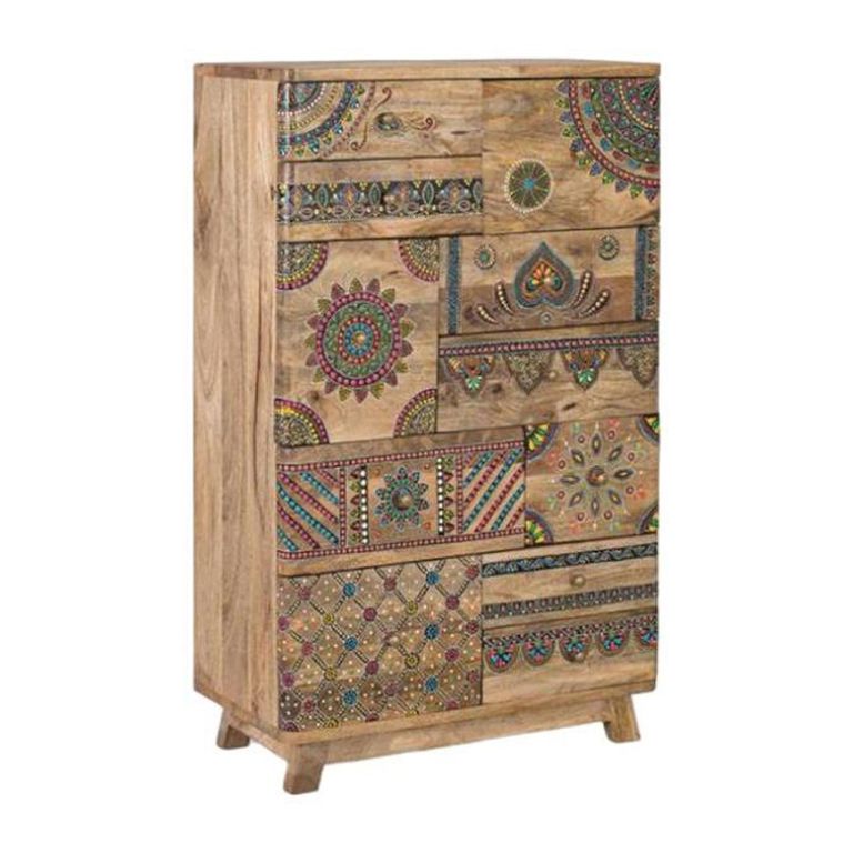 Chieti Chest - Mango Wood - Painted - Multi Drawer